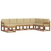 vidaXL Conjunto de Sof&aacute;s para Exterior 8 unid. Natural e Bege