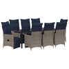 vidaXL Conjunto de Mesa e Cadeiras 9 unid. Cinzeto Rattan de PE