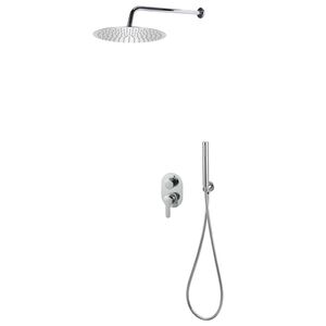 vidaXL Sistema de duche em a&ccedil;o inoxid&aacute;vel 201 prateado