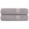 vidaXL Toalhas de banho FROGN 2 pcs 100x150 cm 360 g/m&sup2; cinzento