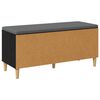 vidaXL Banco de Hall com almofada Carvalho Preto 60 x 38 x 46 cm
