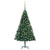 vidaXL &Aacute;rvore Natal artificial pr&eacute;-iluminada c/ bolas 180 cm PVC verde
