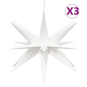 vidaXL Luzes de Natal com LEDs 3 pcs dobrável branco 57 cm