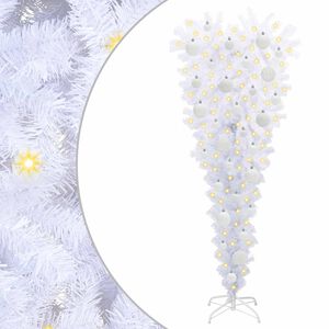vidaXL &Aacute;rvore de Natal Artificial com 150 LEDs Branco 120 cm PVC e A&ccedil;o