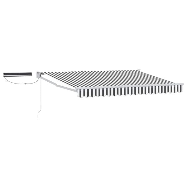 vidaXL Toldo Retr&aacute;til El&eacute;trico Antracite e Branco 2,5 x 2 m