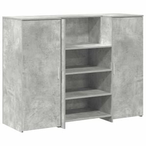 vidaXL Balc&atilde;o de recep&ccedil;&atilde;o 135x50x103,5 cm madeira cinza cimento