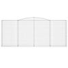 vidaXL Cestos gabião arqueados 5pcs 400x50x160/180cm ferro galvanizado
