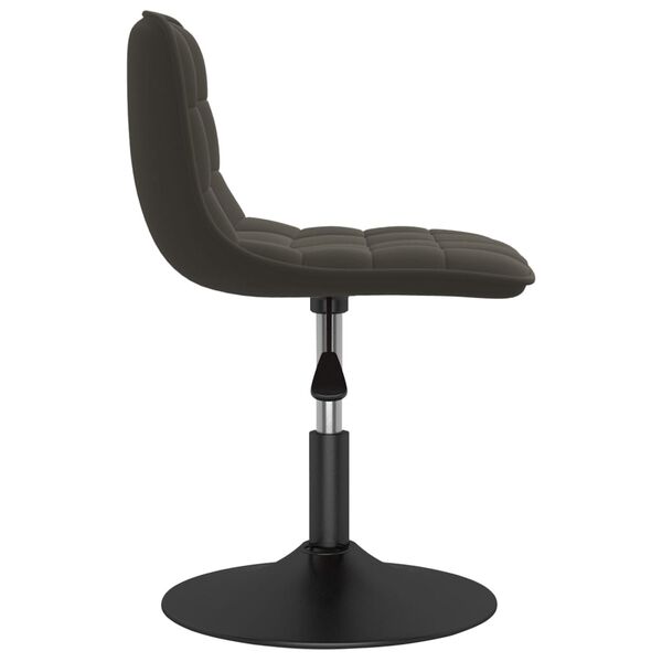 vidaXL Cadeiras de jantar girat&oacute;rias 4 pcs veludo cinzento-escuro