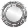 vidaXL Espelho de parede estilo escotilha Ø30 cm alumínio e vidro