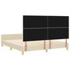 vidaXL Estrutura da Cama com cabeceira Creme 180 x 200 cm tecido