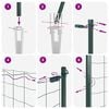 vidaXL Cerca com Poste Verde 1 x 25 m A&ccedil;o e PVC