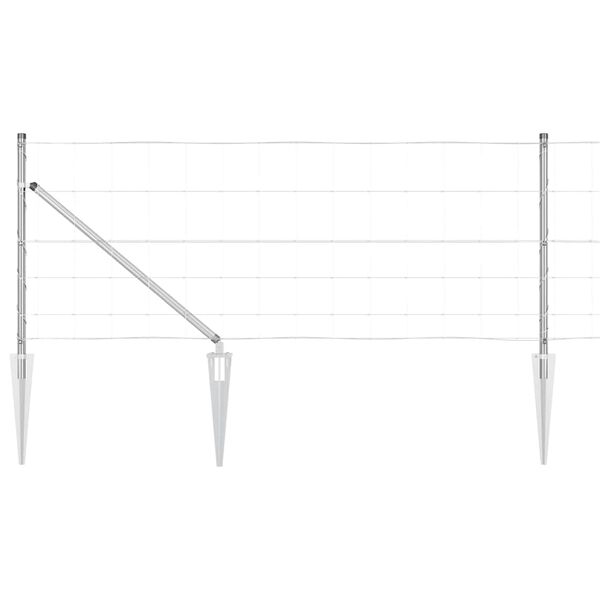 vidaXL Poste de Cerca Galvanizado 25 x 0,8 m A&ccedil;o