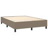 vidaXL Cama box spring colch&atilde;o/LED 140x200 cm tecido cinza-acastanhado