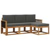 vidaXL Conjunto de Sof&aacute;s para Exterior 4 pcs Natural e Antracite