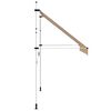 vidaXL Toldo retr&aacute;til manual 300 cm riscas laranjas e brancas