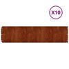 vidaXL Bordas de relvado 10 pcs 25x103 cm a&ccedil;o corten flex&iacute;vel