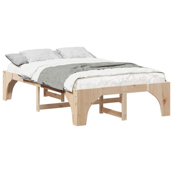vidaXL Estrutura da Cama Castanho 120 x 190 cm