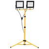 vidaXL Projetor c/ ilumina&ccedil;&atilde;o LED e trip&eacute; 2x100 W branco quente
