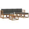 vidaXL Conjunto de Sof&aacute;s para Exterior 6 pcs Natural e Antracite