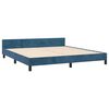 vidaXL Estrutura de cama sem colch&atilde;o 160x200 cm veludo azul-escuro