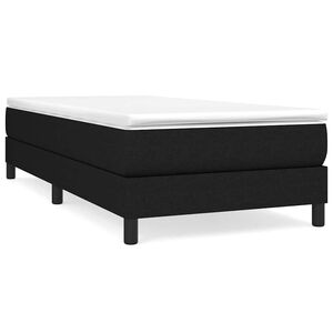 vidaXL Estrutura de cama com molas 80x200 cm tecido preto