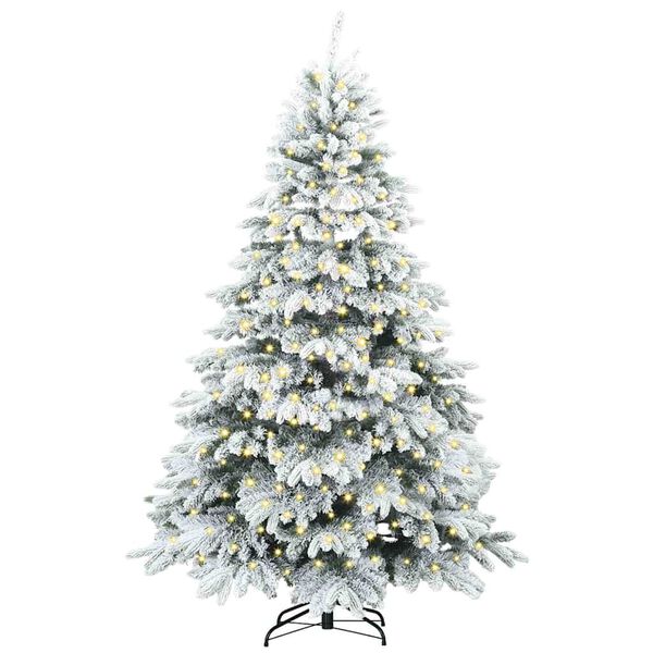 vidaXL &Aacute;rvore de Natal Artificial com 300 LEDs Branco 180 cm PE e PVC