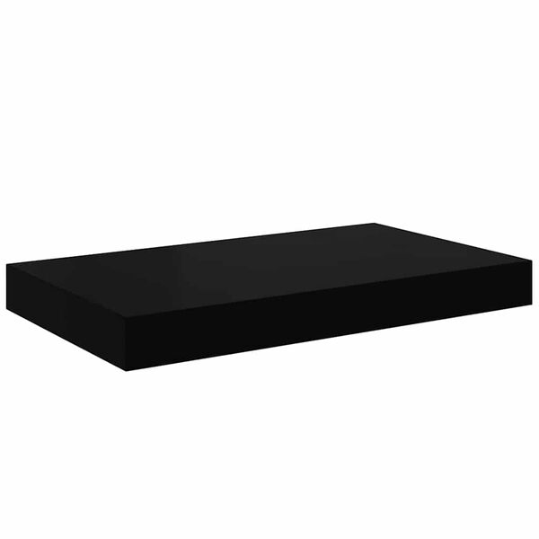 vidaXL Prateleira de parede suspensa 40x23x3,8 cm MDF preto