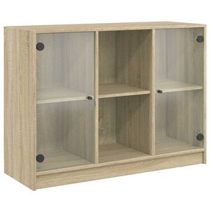 vidaXL Aparador 102x37x75,5 cm derivados de madeira carvalho sonoma