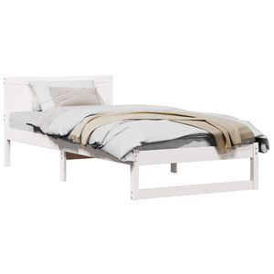 vidaXL Estrutura da Cama Branco 80 x 200 cm Madeira de Pinheiro S&oacute;lida