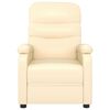 vidaXL Cadeira de massagens couro artificial cor creme