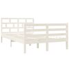 vidaXL Estrutura cama pequena casal 120x190 cm pinho maciço branco