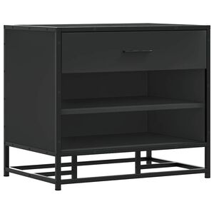 vidaXL Banco para cal&ccedil;ado 60x40x53,5 cm madeira e metal preto