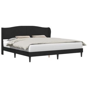 vidaXL Estrutura da Cama com cabeceira Preto 200 x 200 cm Veludo