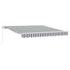 vidaXL Toldo retr&aacute;til manual 300x250 cm antracite e branco