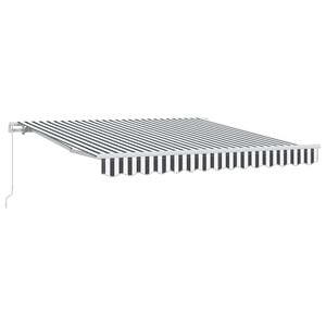 vidaXL Toldo retr&aacute;til manual 300x250 cm antracite e branco