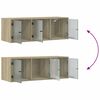 vidaXL Arm&aacute;rio de parede c/ portas vidro 102x37x35 cm carvalho sonoma
