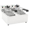 vidaXL Fritadeira el&eacute;trica dupla em a&ccedil;o inoxid&aacute;vel 12 L 4000 W