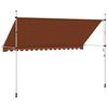 vidaXL Toldo retr&aacute;til manual 400 cm laranja e castanho