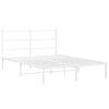 vidaXL Estrutura de cama com cabeceira 140x190 cm metal branco