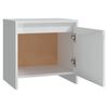vidaXL Mesas cabeceira 2 pcs aglomerado 45x34x44,5cm branco brilhante