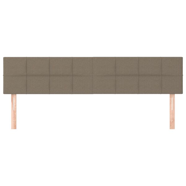 vidaXL Cabeceiras cinzento-acastanhado 160x5x78/88 cm tecido