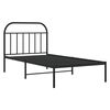 vidaXL Estrutura de cama com cabeceira 107x203 cm metal preto