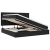 vidaXL Cama com arruma&ccedil;&atilde;o e colch&atilde;o Preto 200 x 200 cm Veludo