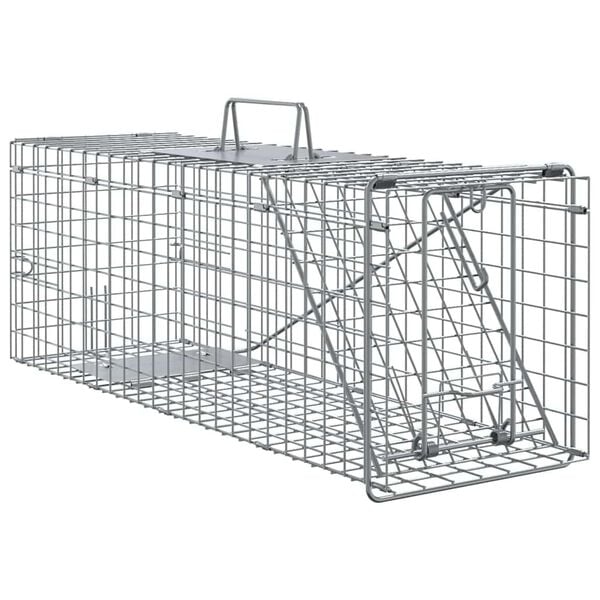 vidaXL Armadilha para Animais Antracite 61 x 20 x 21,5 cm A&ccedil;o