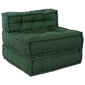 vidaXL Unidade de sof&aacute; modular 70x70x54 cm tecido verde
