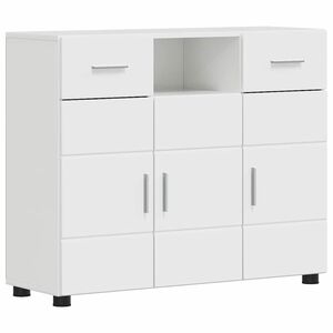 vidaXL Arm&aacute;rio de Madeira Branco Brilhante 88,5 x 30,5 x 73 cm