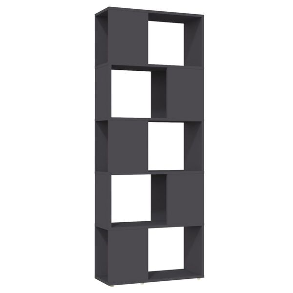 vidaXL Estante/divis&oacute;ria 60x24x155 cm contraplacado cinzento