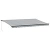 vidaXL Toldo retr&aacute;til manual com luzes LEDs 600x350cm antracite/branco