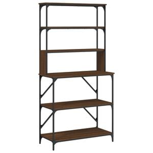 vidaXL Estante 6 prateleiras 90x40x180 deriv.madeira carvalho castanho