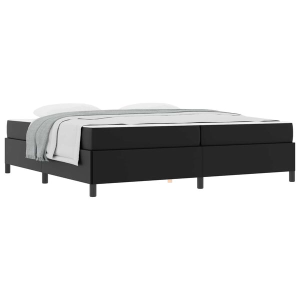 vidaXL Estrutura da Cama com colch&atilde;o Preto 200 x 200 cm tecido